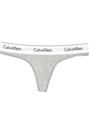 Calvin Klein Undertøj, Dame, Grå, M, Uld, Grå Lingeri Sæt med Elastisk Talje