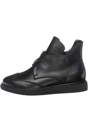 CESARE GASPARI Sko, Dame, Sort, 36 EU, Læder, Moderne Slip-On Ankel Sko - Sort