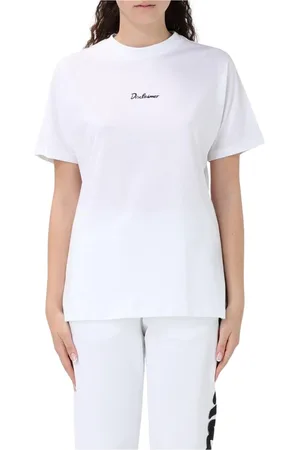 DISCLAIMER Top, Dame, Hvid, S, Bomuld, Hvid afslappet T-shirt til kvinder