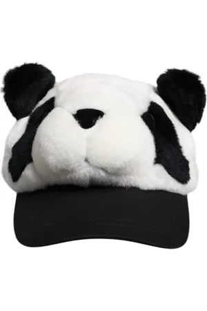 Dolce & Gabbana Tilbehør, Dame, Flerfarvet, 57 CM, Panda Pels Kvinder Baseball Kasket