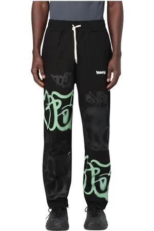 DISCLAIMER Bukser, Herre, Sort, L, Sort Graffiti Print Joggers