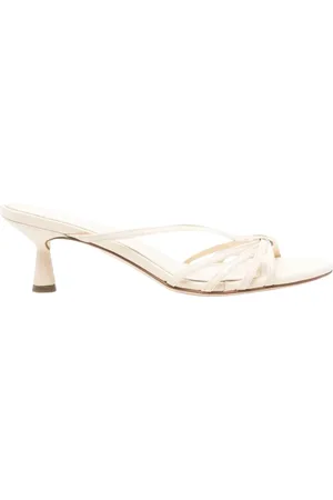 Aeyde Sko, Dame, , 38 EU, Læder, Krem Læder Kitten Heels