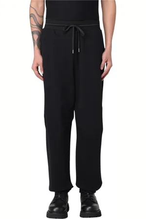 Helmut Lang Bukser, Herre, Sort, S, Uld, Moderne Sort Snørebåndssweatpants