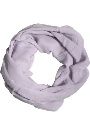 Dolce & Gabbana Tilbehør, Dame, Lilla, ONE SIZE, Lilla Silke Wrap Shawl Tørklæde