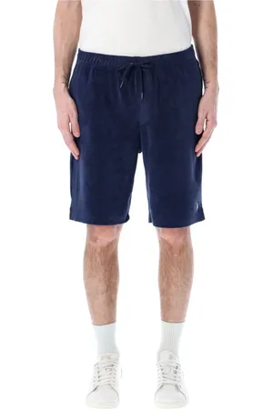 Ralph Lauren Shorts, Herre, Blå, M, Bomuld, Terry Bermuda Shorts med broderi