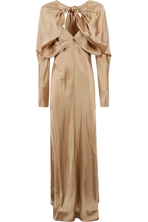 Alberta Ferretti Kjole, Dame, Gul, M, Elegant Kjole Samling