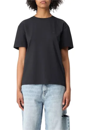 Acne Studios Top, Dame, Sort, S, Bomuld, Sort afslappet pasform Tee