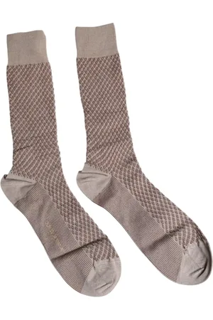 Dolce & Gabbana Undertøj, Herre, Brun, L, Luksus Logo Mid Calf Sokker