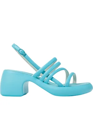 Camper Sko, Dame, Blå, 40 EU, Uld, Chunky Heel Blå Flade Sandaler