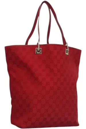 Gucci Pre-owned, Dame, Rød, ONE SIZE, Uld, Pre-owned Canvas gucci-tasker