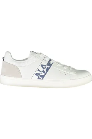 Napapijri Sko, Herre, Hvid, 42 EU, Uld, Hvide Snøresneakers med Logo-Accent