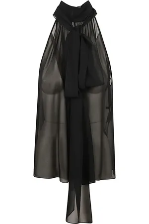 Tom Ford Top, Dame, Sort, XS, Sort Silkeærmebluse