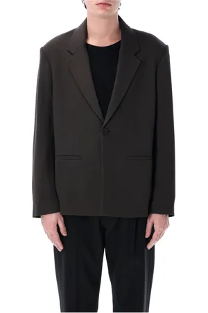 STUDIO NICHOLSON Jakke, Herre, Grå, L, Uld, Klassisk Blazer til et stilfuldt look