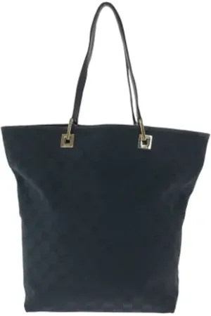 Gucci Pre-owned, Dame, Sort, ONE SIZE, Uld, Pre-owned Canvas gucci-tasker