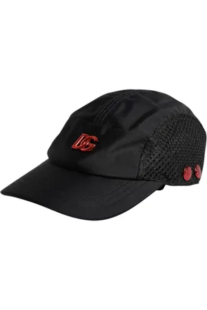 Dolce & Gabbana Tilbehør, Herre, Sort, 57 CM, Nylon, Sort Nylon DG Logo Baseball Cap