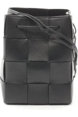 Bottega Veneta Pre-owned, Dame, Sort, ONE SIZE, Uld, Pre-owned Laeder skuldertasker