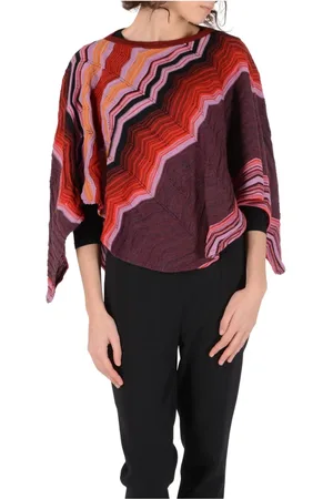 Missoni Bluser & Skjorter, Dame, Flerfarvet, ONE SIZE, Uld, Multifarvet Uld Poncho