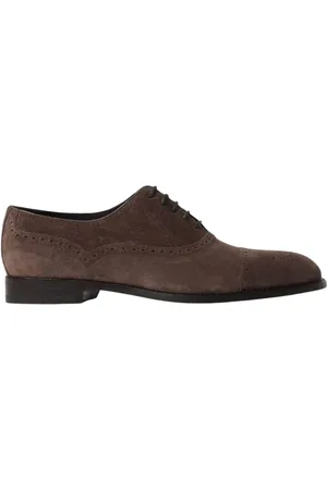 Manolo Blahnik Sko, Herre, Brun, 41 EU, Brun Ruskind Oxford Brogue Sko