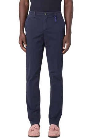 Manuel Ritz Bukser, Herre, Blå, XL, Hvide Straight Leg Chinos Bukser