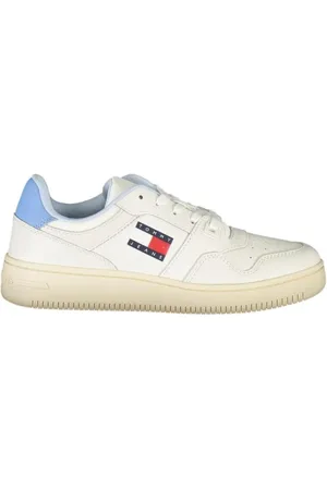 Tommy Hilfiger Sko, Dame, Hvid, 38 EU, Polyester, Hvid Polyester Sneaker Minimalistisk Design