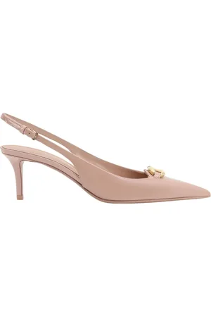 VALENTINO GARAVANI Sko, Dame, Lyserød, 38 1/2 EU, Læder, Bold Edition Patent Leather Slingback Heels