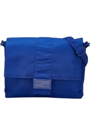 Fendi Pre-owned, Dame, Blå, ONE SIZE, Uld, Pre-owned Canvas fendi-tasker