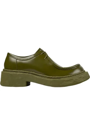 Camper Sko, Herre, Grøn, 41 EU, Læder, Grøn Brogue Platform Sko