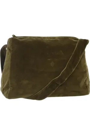 Prada Pre-owned, Dame, Grøn, ONE SIZE, Uld, Pre-owned Stof prada-tasker