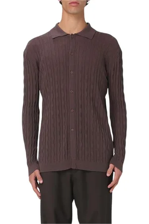 MAGLIANO Strik, Herre, Brun, M, Uld, Langærmet Strikket Cardigan Stilfuld Sweater