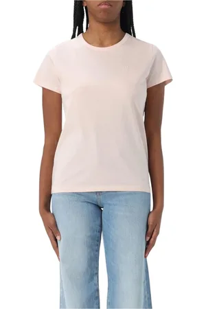 HUGO BOSS Top, Dame, Lyserød, L, Uld, Crewneck Cotton T-Shirt