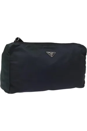 Prada Pre-owned, Dame, Blå, ONE SIZE, Nylon, Pre-owned nylon pouches