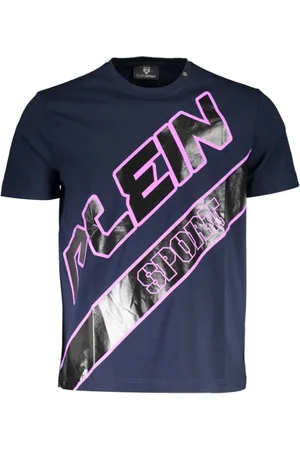 Philipp Plein Top, Herre, Blå, M, Bomuld, Blå Bomuld Herre T-Shirt