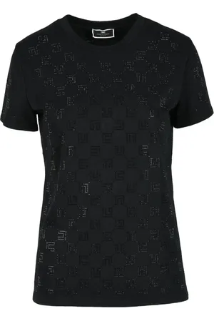 Elisabetta Franchi Top, Dame, Sort, M, Bomuld, Tshirt