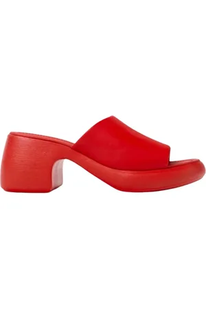 Camper Sko, Dame, Rød, 40 EU, Rød Chunky Heel Sandaler