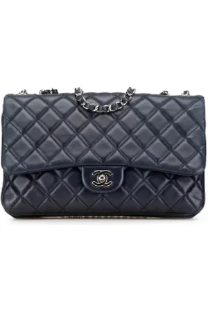 CHANEL Pre-owned, Dame, Blå, ONE SIZE, Uld, Pre-owned Laeder chanel-tasker