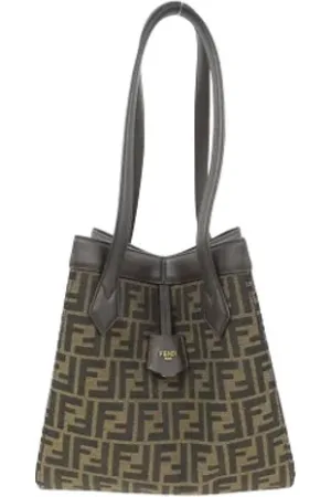 Fendi Pre-owned, Dame, Brun, ONE SIZE, Tyl, Pre-owned Canvas fendi-tasker