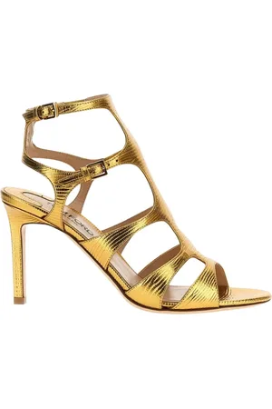 Tom Ford Sko, Dame, Gul, 36 EU, Uld, Guld Cage Sandaler