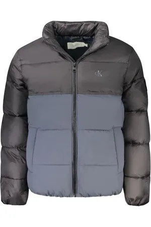 Calvin Klein Jakke, Herre, Blå, S, Uld, Tekstil Vinterjakke