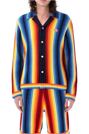 Casablanca Strik, Herre, Flerfarvet, M, Bomuld, Farverig Strik Cardigan Jakke