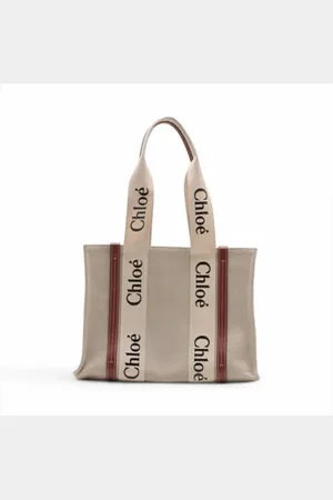 Chloé Pre-owned, Dame, , ONE SIZE, Uld, Pre-owned Canvas skuldertasker
