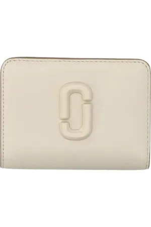 Marc Jacobs Tilbehør, Dame, , ONE SIZE, Læder, Kompakt Læderpung i Dove Grey