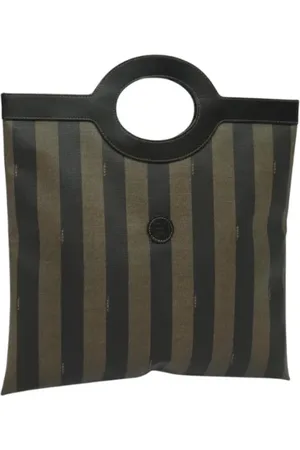 Fendi Pre-owned, Dame, Sort, ONE SIZE, Tyl, Pre-owned Laeder fendi-tasker