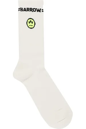 BARROW Undertøj, unisex, Hvid, ONE SIZE, Bomuld, Hvide Bomuld Logo Sokker Ribbet Ben