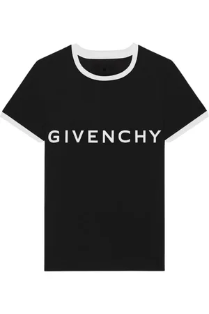 Givenchy Top, Dame, Sort, XS, Bomuld, Sort Logo Tee til Kvinder