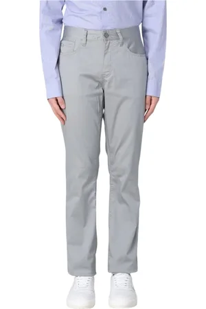 Armani Exchange Bukser, Herre, Grå, W34, Bomuld, Moderne Grønne Straight-Leg Bukser