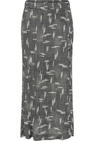 Heartmade Nederdel, Dame, Grå, XL, Uld, Abstrakt Print Nederdel Lys Check