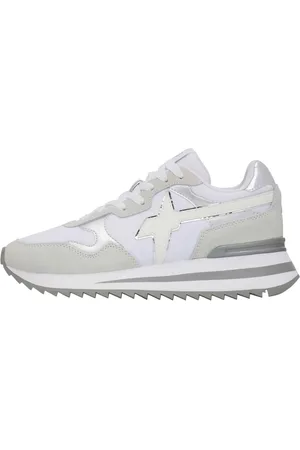 W6YZ Sko, Dame, Grå, 41 EU, Suede, Technical fabric and suede sneakers Yak-W.