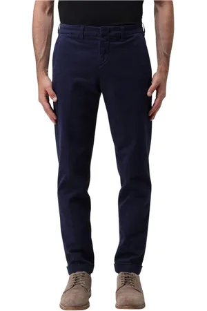FAY Bukser, Herre, Blå, W32, Uld, Blå Slim Fit Chinos