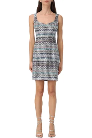 Missoni Kjole, Dame, Flerfarvet, S, Zigzag Paillet Mini Kjole