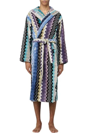 Missoni Nightwear & Lounge, Herre, Flerfarvet, S, Bomuld, Luksus Chevron Badekåbe til Mænd